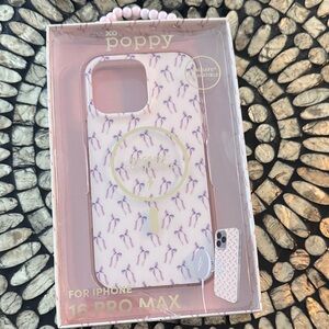 XO Poppy iPhone 16 Pro Max Case - Lavender Design